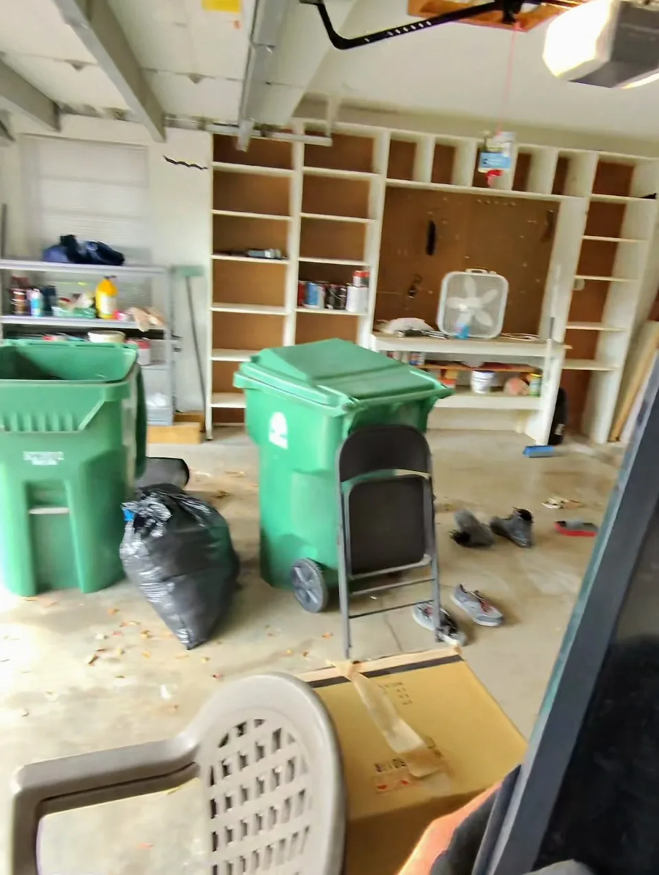 Inside the garage mid cleanout