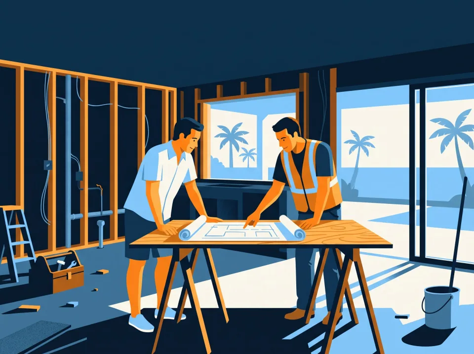 Illustration: permits and plans for a tear-out