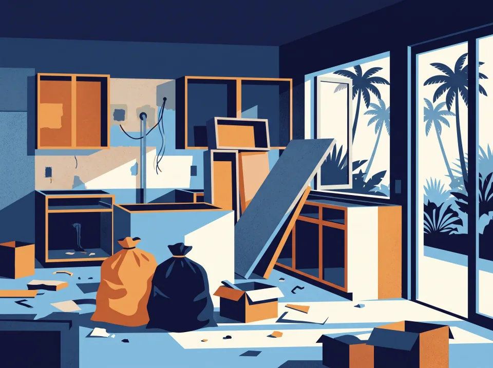 Illustration: a non-structural tear-out in progress