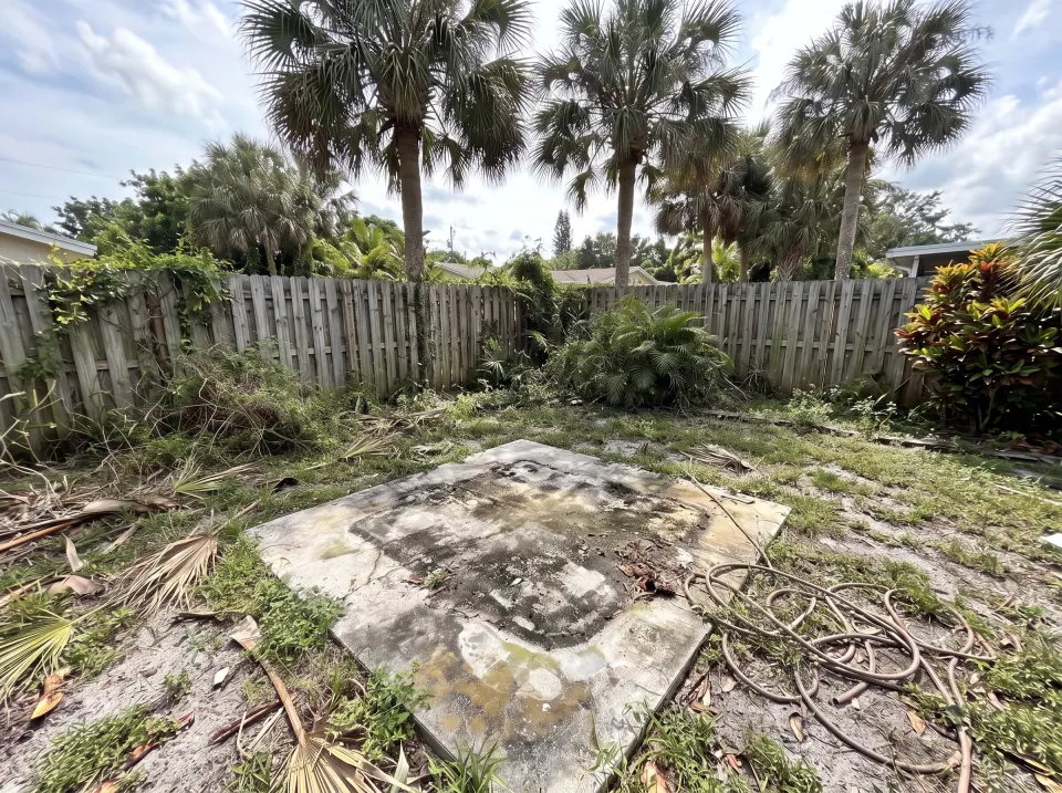 Illustration, after: the hot tub and its cover removed