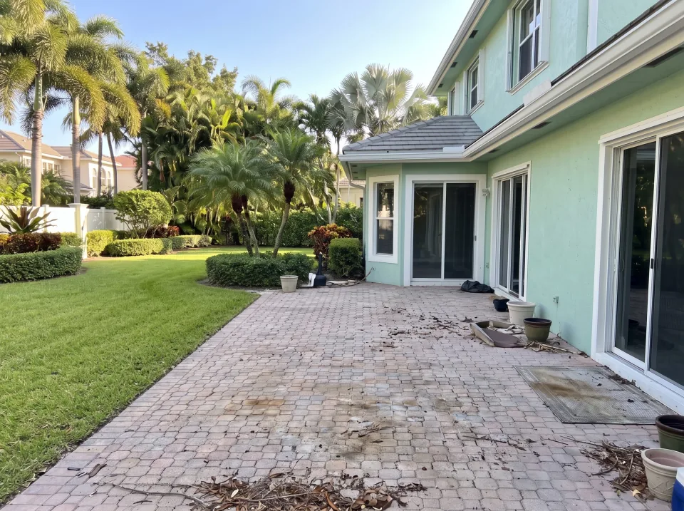 Illustration, after: the hot tub and cover removed