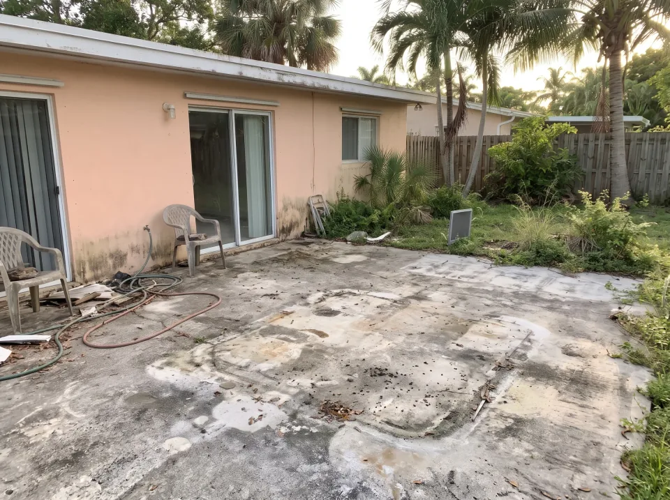 Illustration, after: the hot tub and cover removed