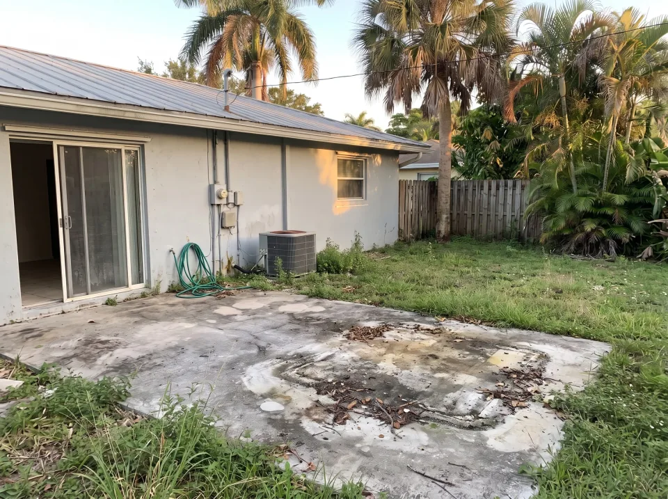 Illustration, after: the hot tub and cover removed