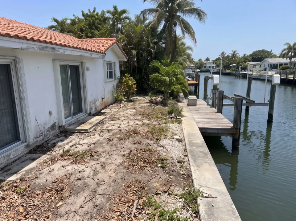 Illustration, after: the deck, railings and framing removed
