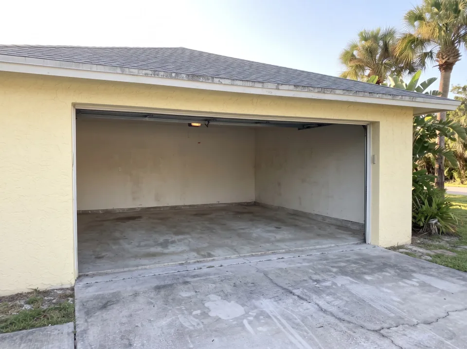 Illustration, after: the garage cleared of its contents